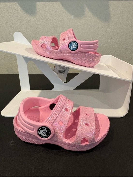 CROCS Other - Crocs Classic Glitter Sandal Clog Kid Flamingo Pink Infant Baby Toddler Sizes